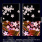 AQUOS wish5 A502SH Y!mobile 高画質仕上げ プリント手帳型ケース ( 通常型 ) 【1237 和柄＆筆文字・夜桜の宴】