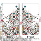 AQUOS wish3 A302SH Y!mobile 高画質仕上げ プリント手帳型ケース(通常型) 【EK908 カラフルな花と鳥】