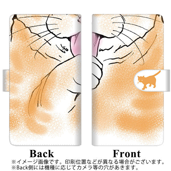 AQUOS wish3 A302SH Y!mobile 高画質仕上げ プリント手帳型ケース(通常型) 【YA802 キジ猫】
