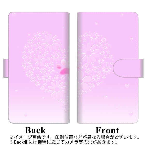 OPPO A79 5G A303OP Y!mobile 高画質仕上げ プリント手帳型ケース ( 通常型 ) 【YA955 ハート02 素材ホワイト】