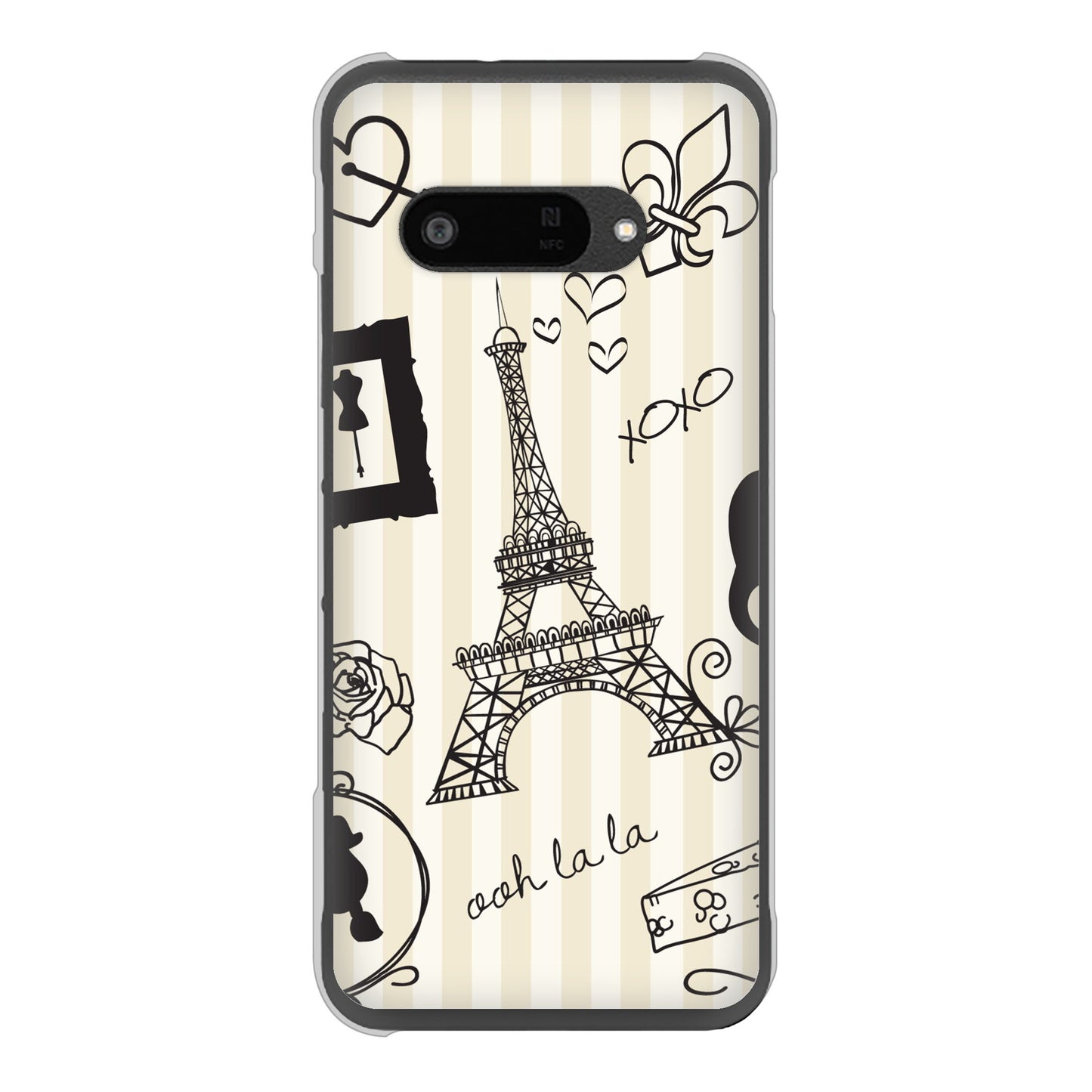 DIGNO SX4 高画質仕上げ 背面印刷 ハードケースLOVE フランス