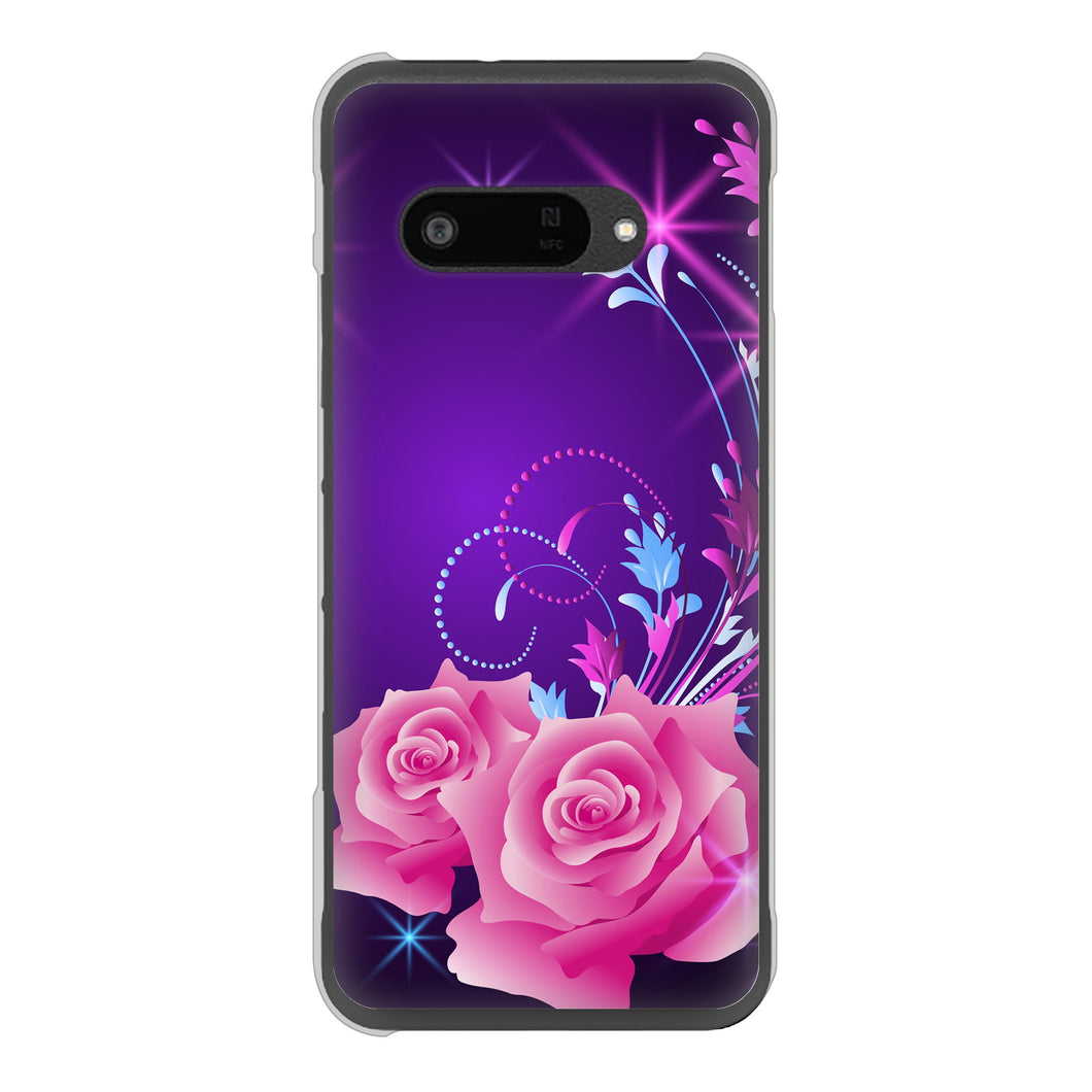 DIGNO SX4 高画質仕上げ 背面印刷 ハードケースロマンチックなバラ