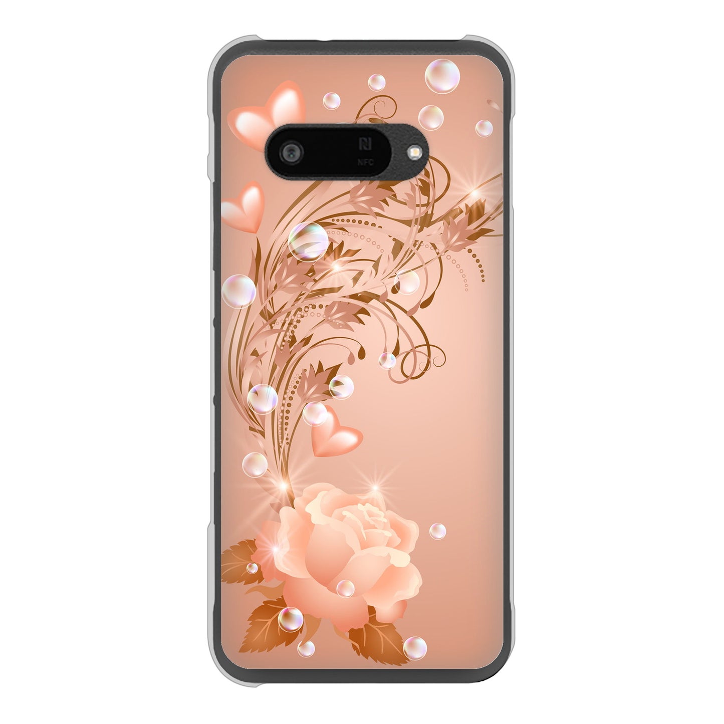 DIGNO SX4 高画質仕上げ 背面印刷 ハードケースロマンチックなバラ