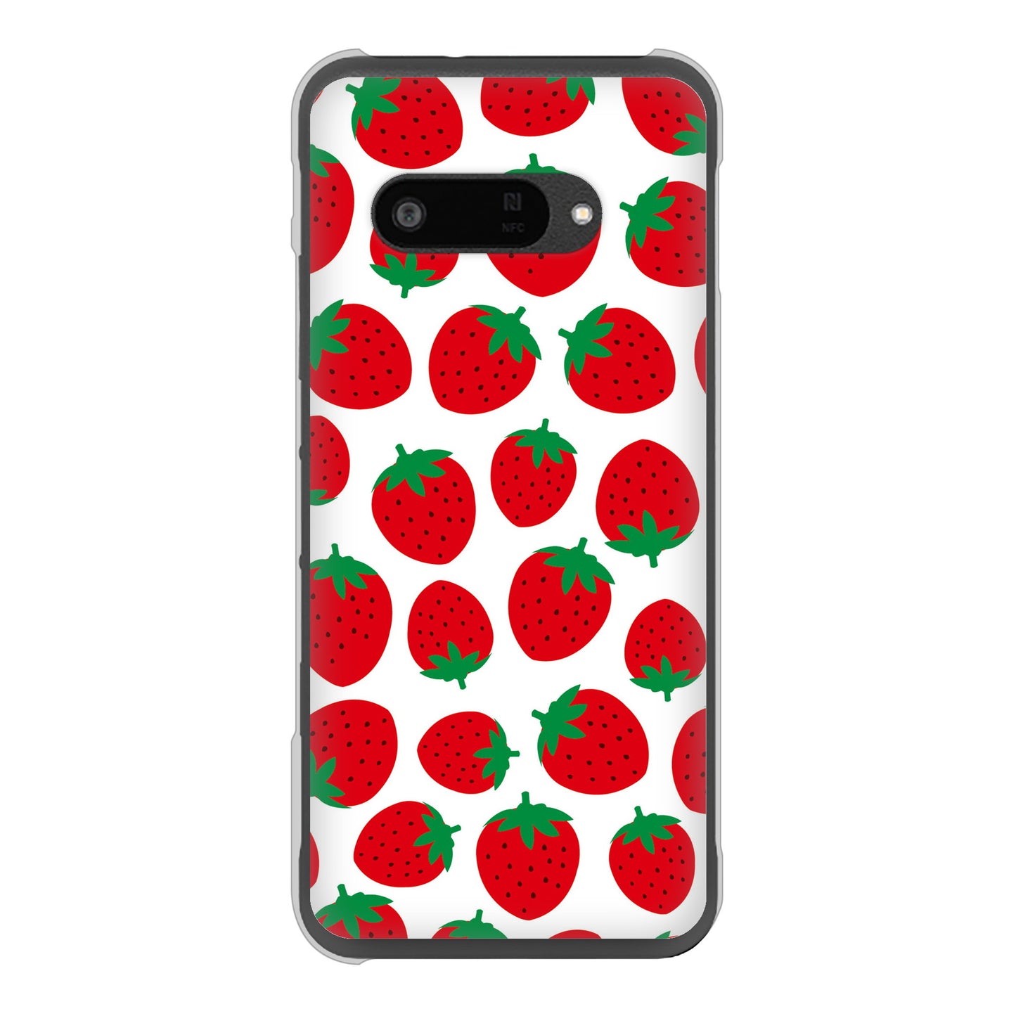 DIGNO SX4 高画質仕上げ 背面印刷 ハードケース小さいイチゴ模様