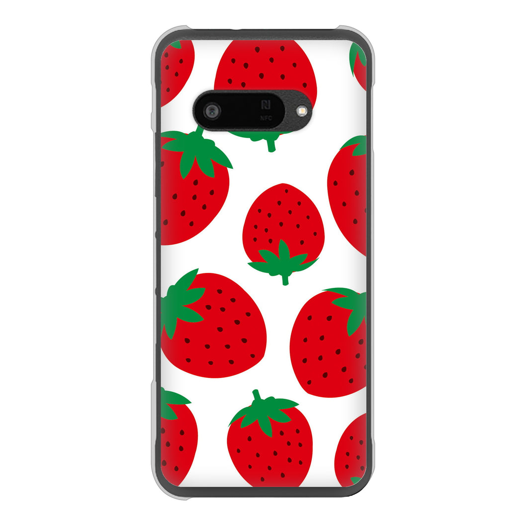DIGNO SX4 高画質仕上げ 背面印刷 ハードケース大きいイチゴ模様