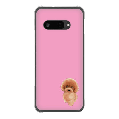 DIGNO SX4 高画質仕上げ 背面印刷 ハードケーストイプードルレッド