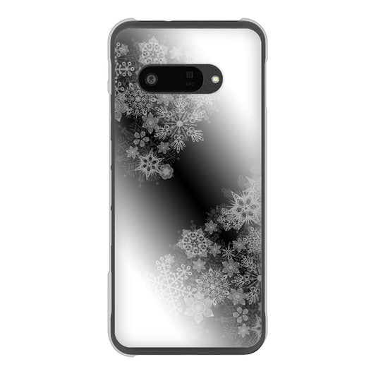 DIGNO SX4 高画質仕上げ 背面印刷 ハードケース 【YJ340 モノトーン 雪の結晶 】