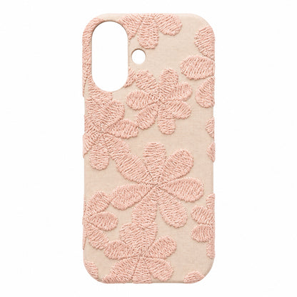 あんしんスマホ KY-51B docomo ラテフラワー 刺繍 花柄 まるっと全貼りハードケース スマホケース