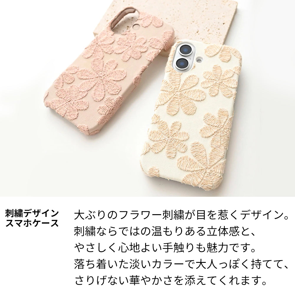 Google Pixel 3 XL ラテフラワー 刺繍 花柄 まるっと全貼りハードケース スマホケース