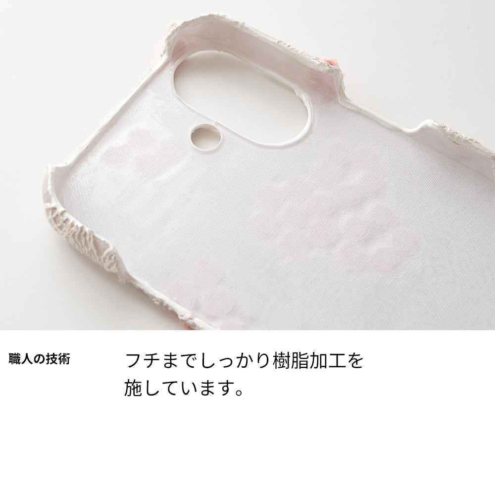 arrows Alpha M08 ぷっくりミモザ 刺繍 くすみカラー まるっと全貼りハードケース
