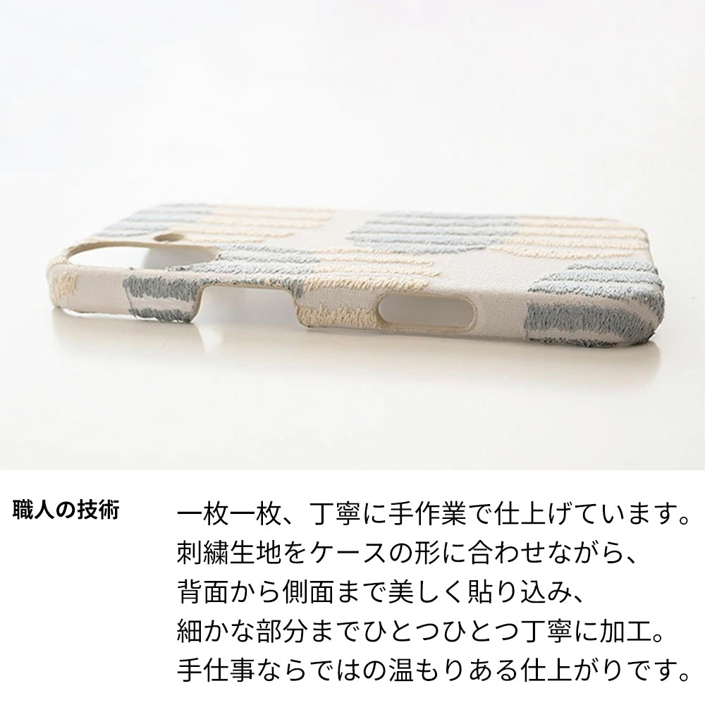 AQUOS sense4 lite SH-RM15 北欧 サークル ストライプ 刺繍 まるっと全貼りハードケース スマホケース