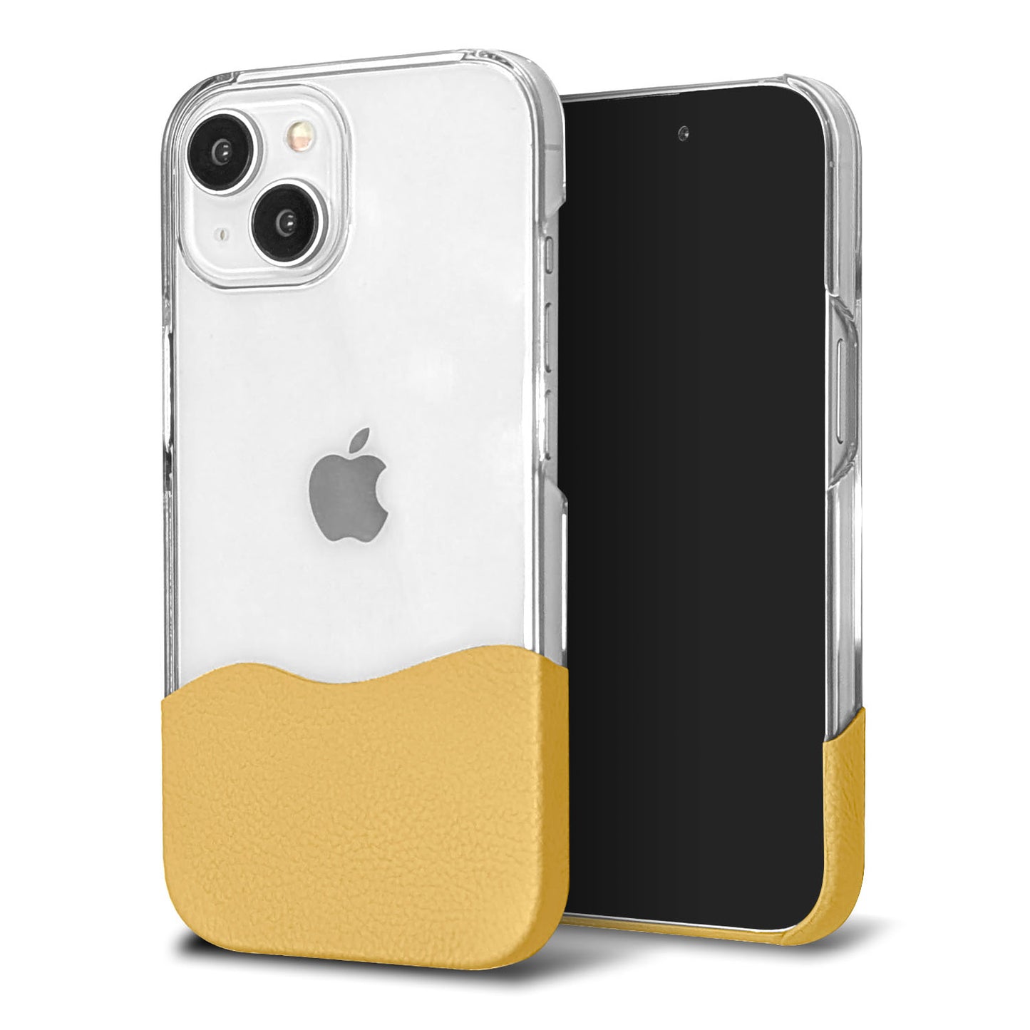 iPhone14 Pro ちょいまる シュリンク姫路レザー 透明クリアケース スマホショルダー