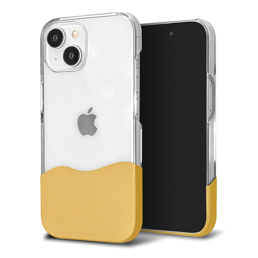 iPhone7 PLUS ちょいまる シュリンク姫路レザー 透明クリアケース スマホショルダー