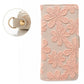 Google Pixel 3a ラテフラワー 刺繍 サイドマグネット スマホケース 手帳型