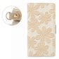 OPPO A54 5G OPG02 au ラテフラワー 刺繍 サイドマグネット スマホケース 手帳型