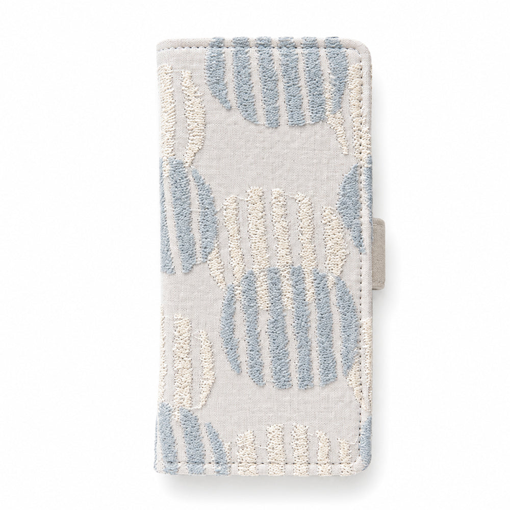 DIGNO SX2 KC-S302 北欧 サークルストライプ 刺繍 サイドマグネット スマホケース 手帳型