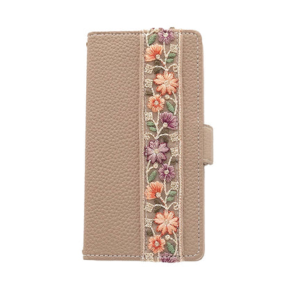 Galaxy Note20 Ultra 5G SC-53A docomo インド刺繍 サイドマグネット くすみカラー スマホケース手帳型