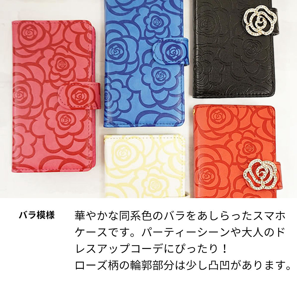 iPhone Air Rose（ローズ）バラ模様 手帳型ケース 耐衝撃