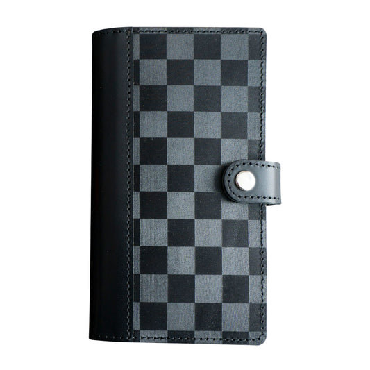 Galaxy S25 SM-S931Z SoftBank かくれ市松模様 イタリアンレザー 手帳型ケース 耐衝撃