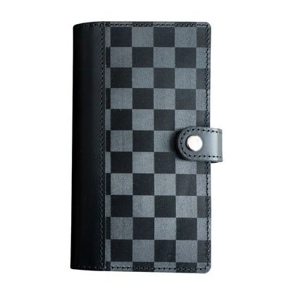 Xiaomi 12T Pro かくれ市松模様 イタリアンレザー 手帳型ケース 耐衝撃