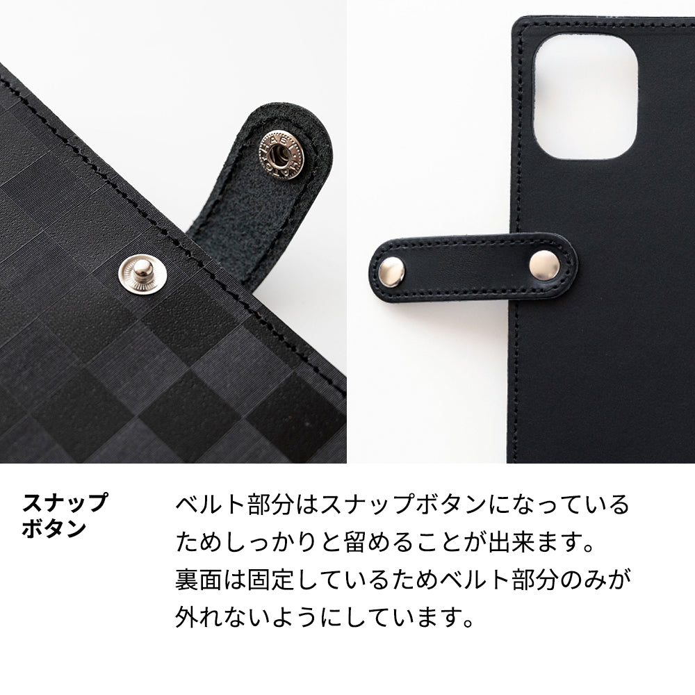 Qua phone QZ KYV44 au かくれ市松模様 イタリアンレザー 手帳型ケース 耐衝撃