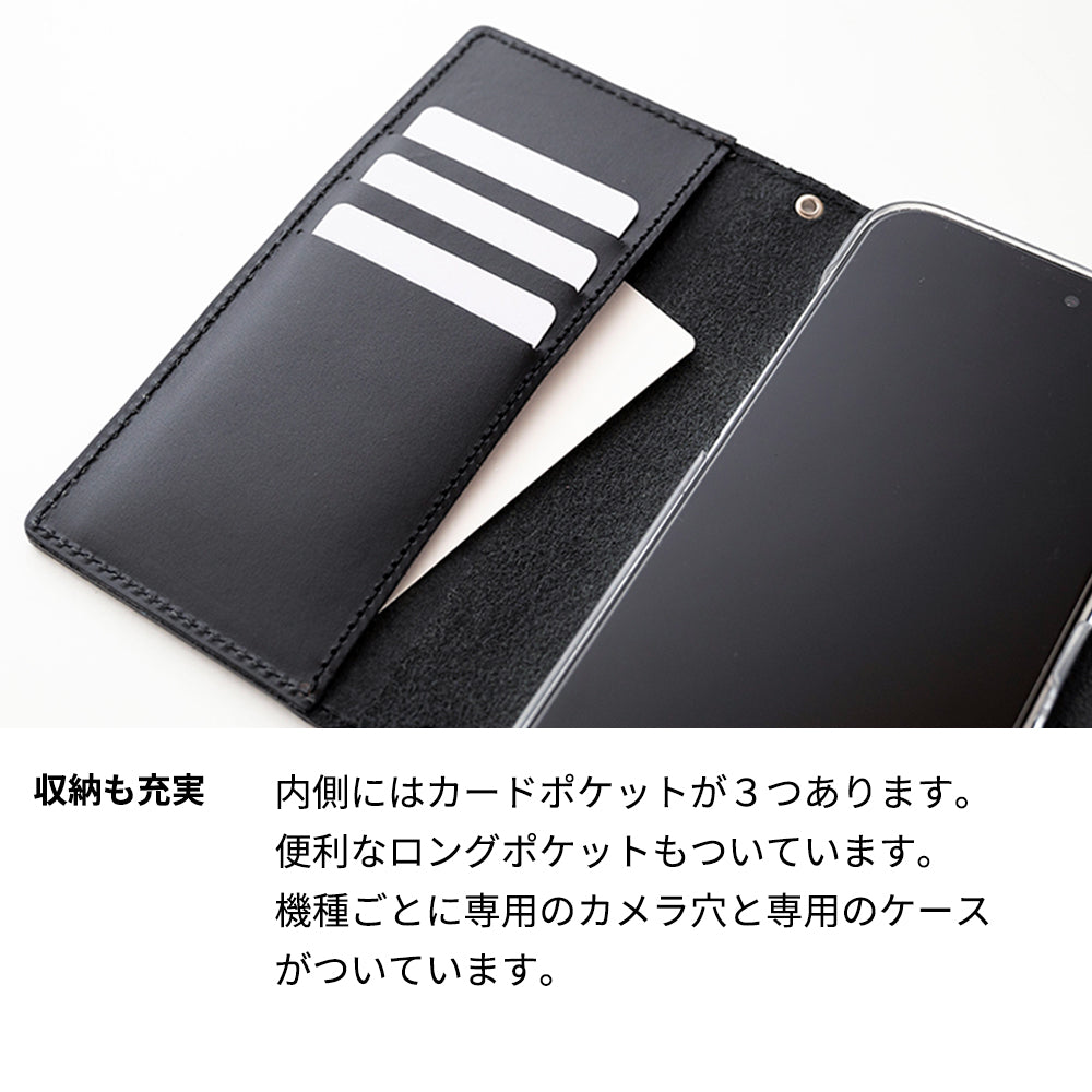 Qua phone QZ KYV44 au かくれ市松模様 イタリアンレザー 手帳型ケース 耐衝撃