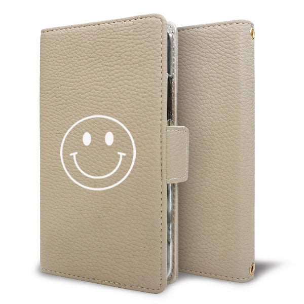 BASIO active SHG09 au ワンポイントくすみカラー 手帳型 ミラー スタンド機能付 耐衝撃