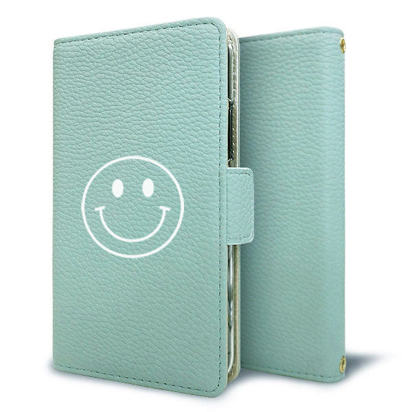 BASIO active SHG09 au ワンポイントくすみカラー 手帳型 ミラー スタンド機能付 耐衝撃