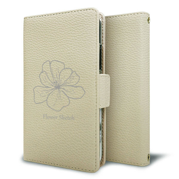 Xperia Ace III SOG08 au ワンポイントくすみカラー 手帳型 ミラー スタンド機能付 耐衝撃