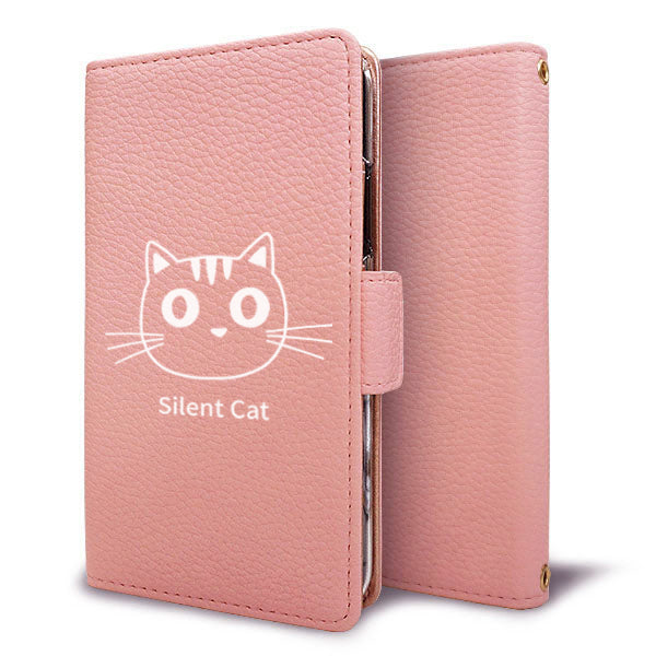 シンプルスマホ4 704SH SoftBank ワンポイントくすみカラー 手帳型 ミラー スタンド機能付 耐衝撃