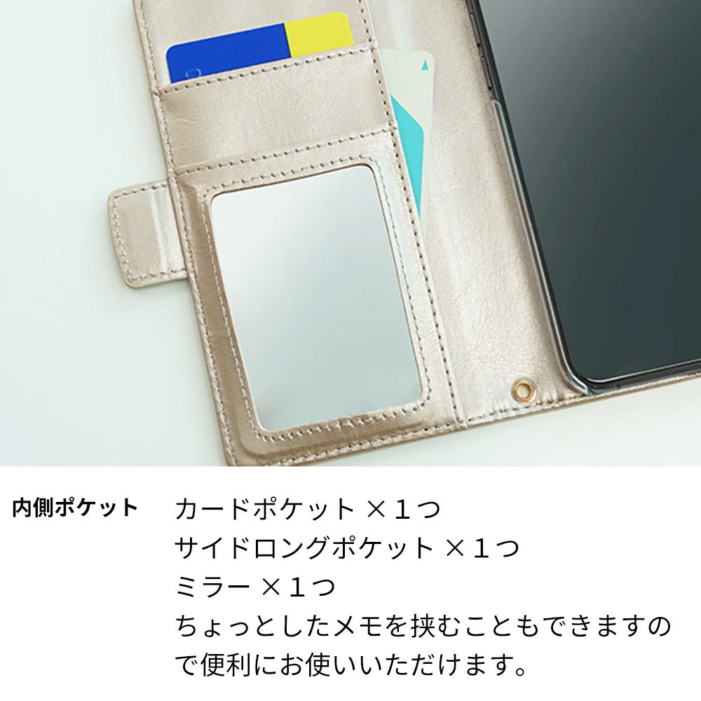 BASIO3 au KYV43 私の楽器 手帳型 ミラー スタンド機能付 耐衝撃