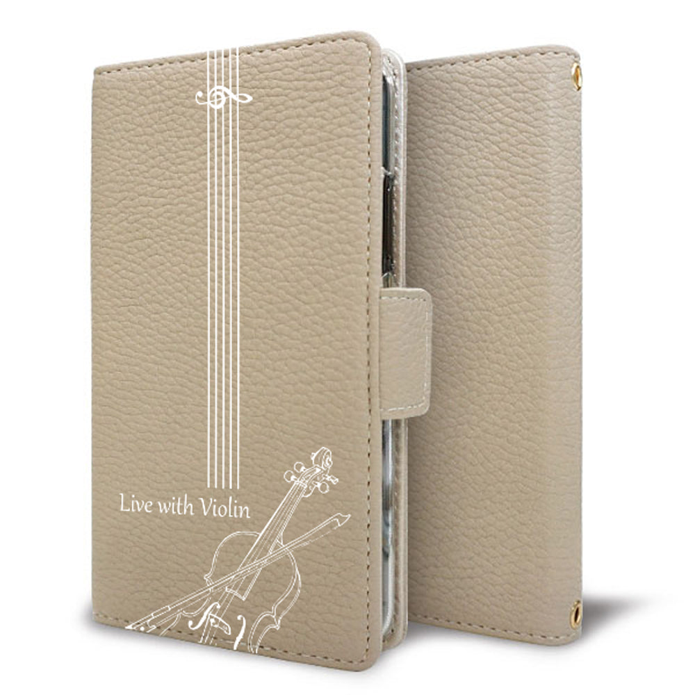 Libero 5G II A103ZT Y!mobile 私の楽器 手帳型 ミラー スタンド機能付 耐衝撃