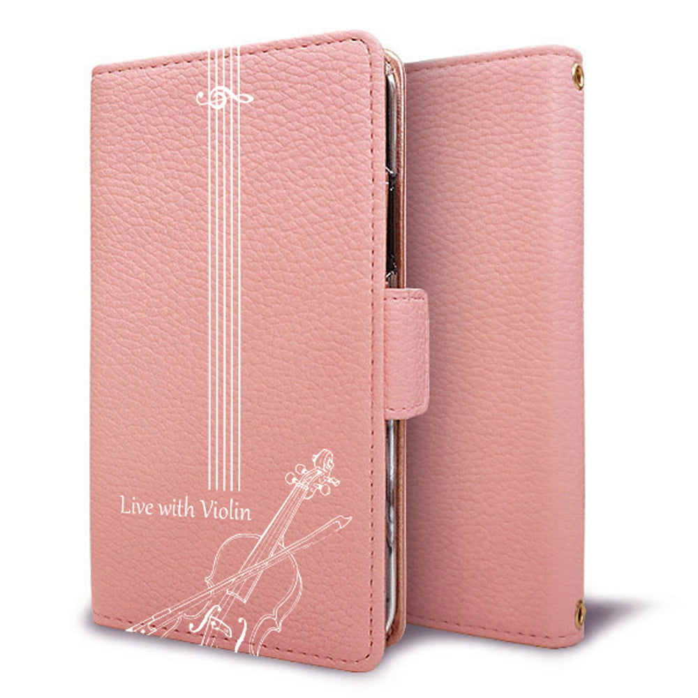 AQUOS zero6 SHG04 au 私の楽器 手帳型 ミラー スタンド機能付 耐衝撃