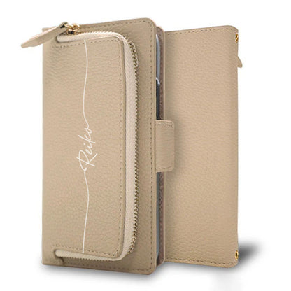 BASIO active SHG09 au 財布付きスマホケース コインケース付 Simple 名入れ