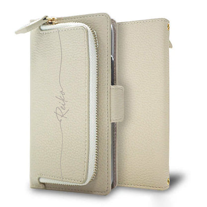 BASIO active SHG09 au 財布付きスマホケース コインケース付 Simple 名入れ