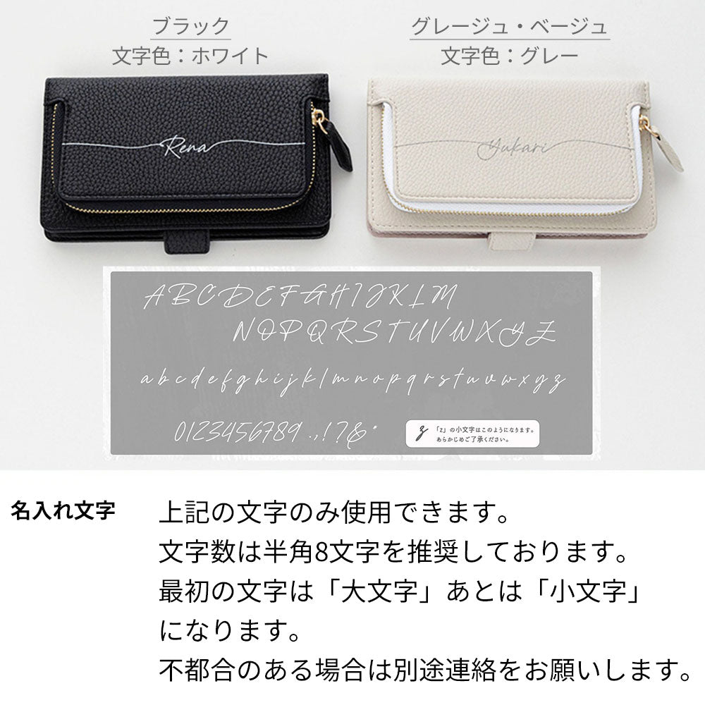 Xperia 1 IV A201SO SoftBank 財布付きスマホケース コインケース付 Simple 名入れ