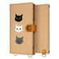 OPPO Reno7 A A201OP Y!mobile 刺繍 3匹の猫 手帳型ケース 耐衝撃