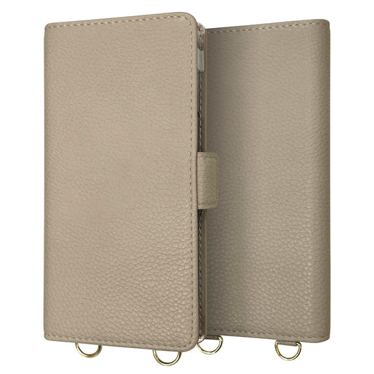 BASIO active2 SHG12 au スマホショルダー 手帳型 縦向き くすみカラー スタンド機能付