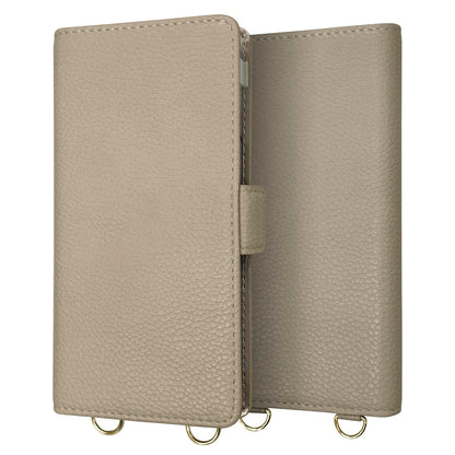 Xperia XZ 601SO SoftBank スマホショルダー 手帳型 縦向き くすみカラー スタンド機能付