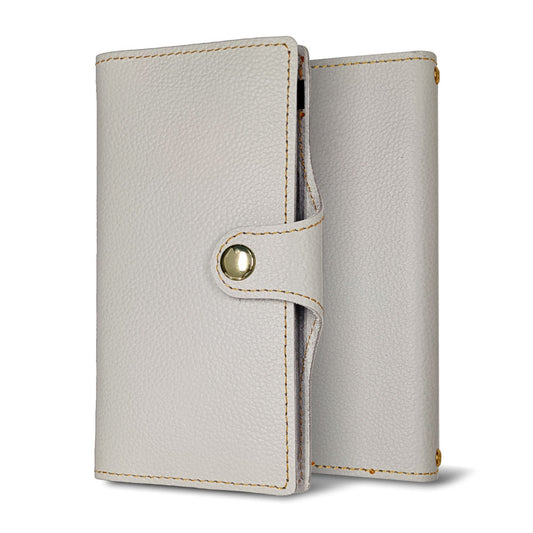 Xperia 5 II SOG02 au 姫路レザー new シュリンクレザー ナチュラルカラー スマホケース手帳型 ベルト付き 本革 耐衝撃