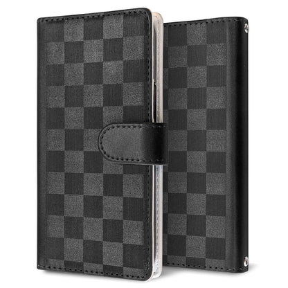 Xperia 1 SO-03L docomo かくれ市松模様 手帳型ケース 耐衝撃