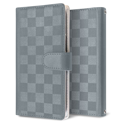 Xperia 5 V XQ-DE44 かくれ市松模様 手帳型ケース 耐衝撃