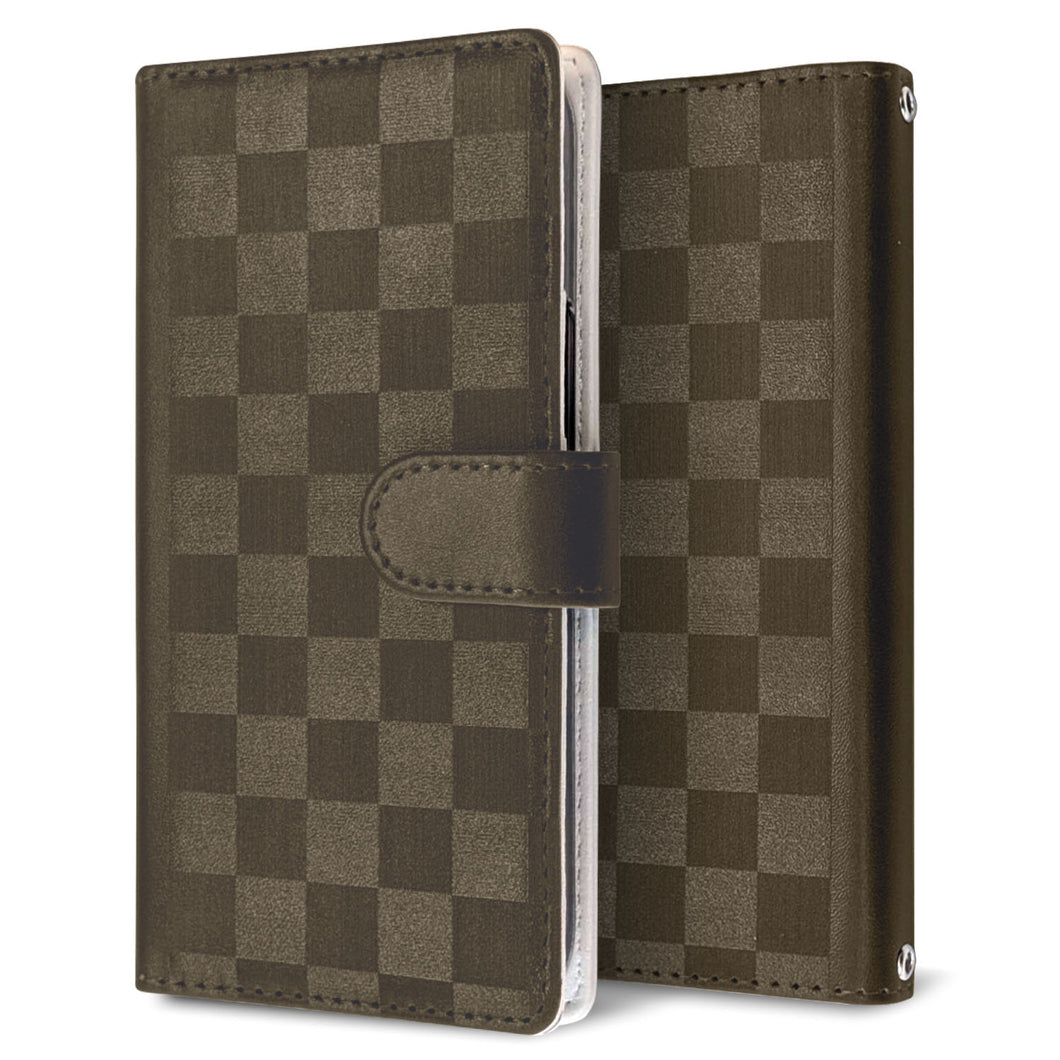 HUAWEI P40 Pro 5G ELS-NX9 かくれ市松模様 手帳型ケース 耐衝撃