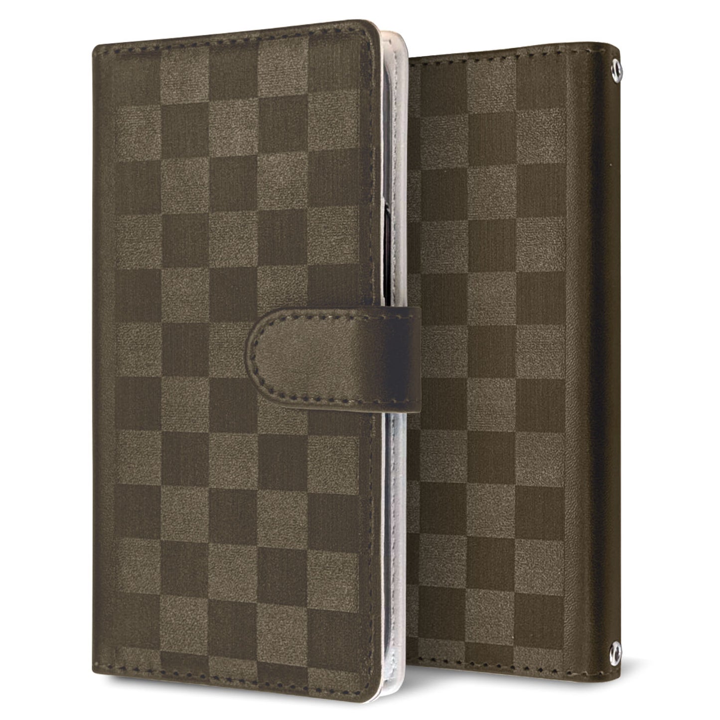 Xperia Ace III SOG08 au かくれ市松模様 手帳型ケース 耐衝撃