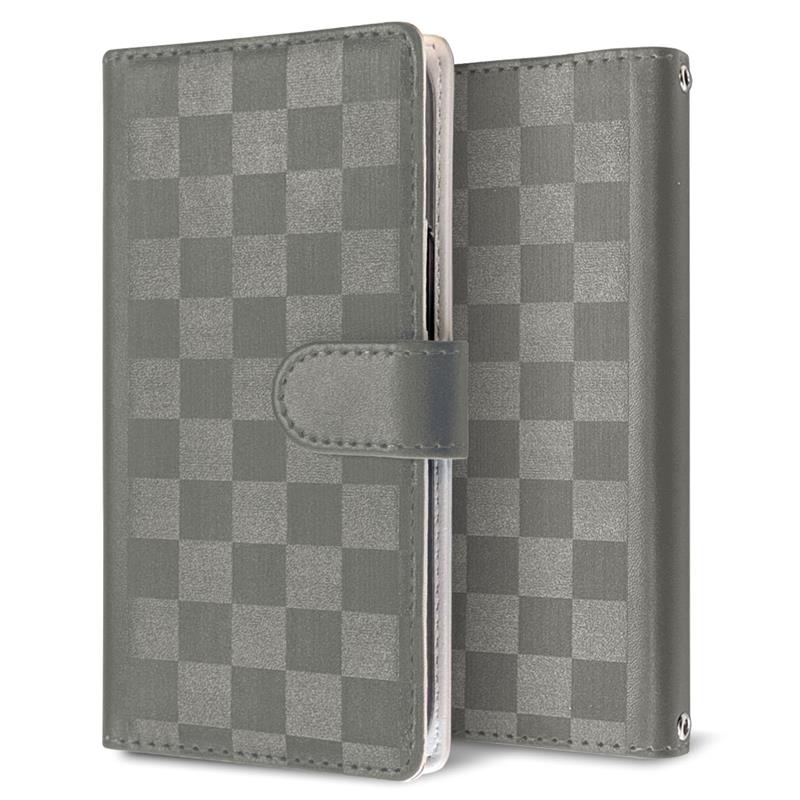 Xperia 10 II SO-41A docomo かくれ市松模様 手帳型ケース 耐衝撃