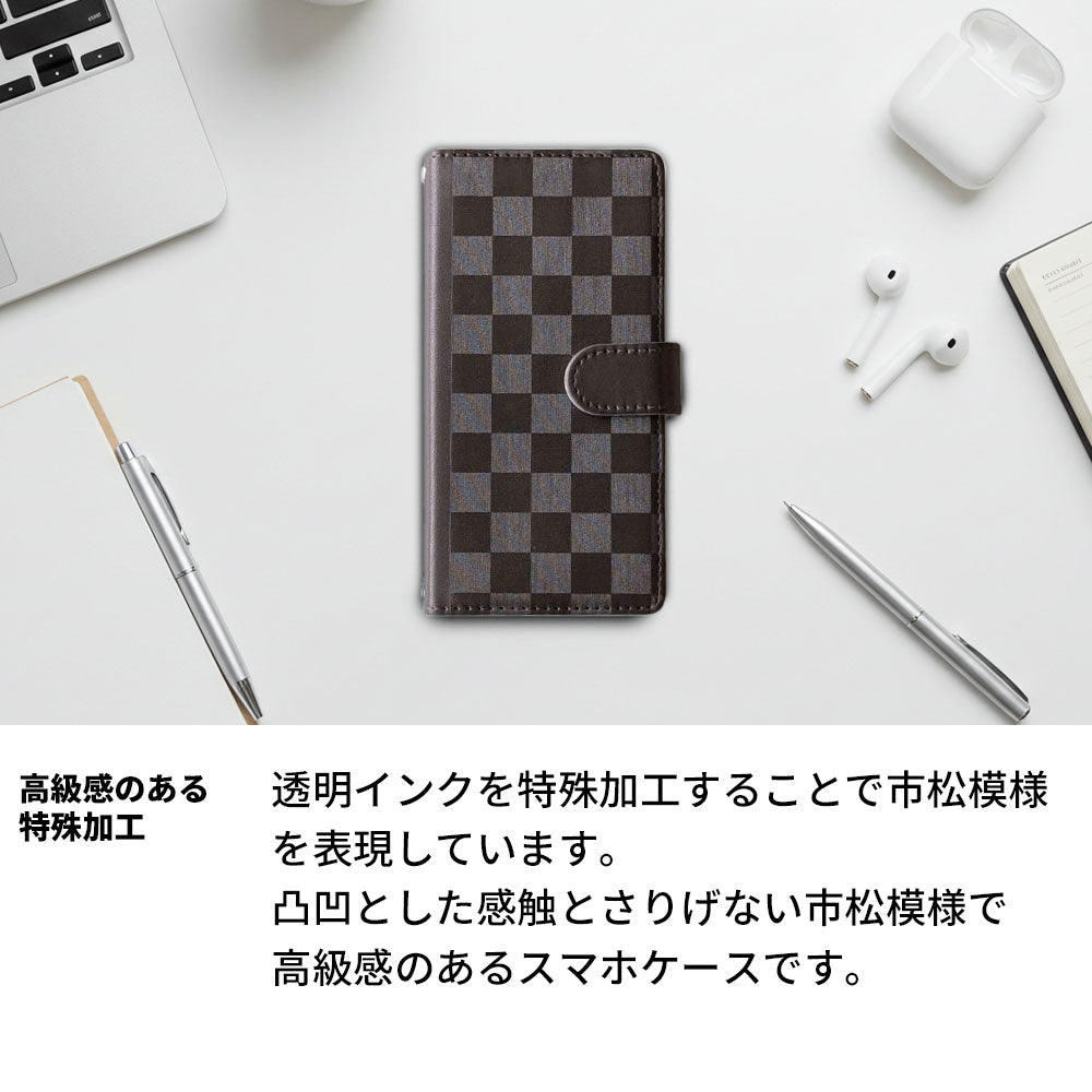 Galaxy Feel SC-04J docomo かくれ市松模様 手帳型ケース 耐衝撃