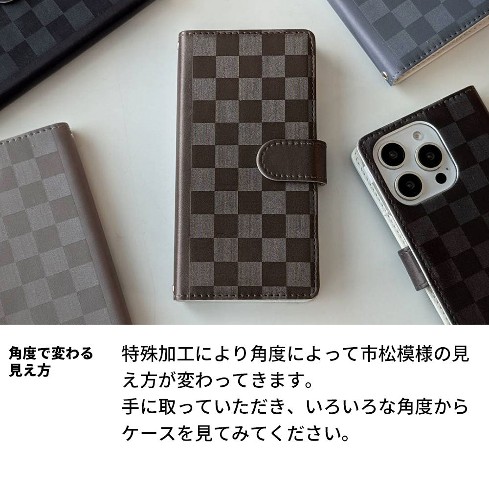 arrows We2 FCG02 au かくれ市松模様 手帳型ケース 耐衝撃