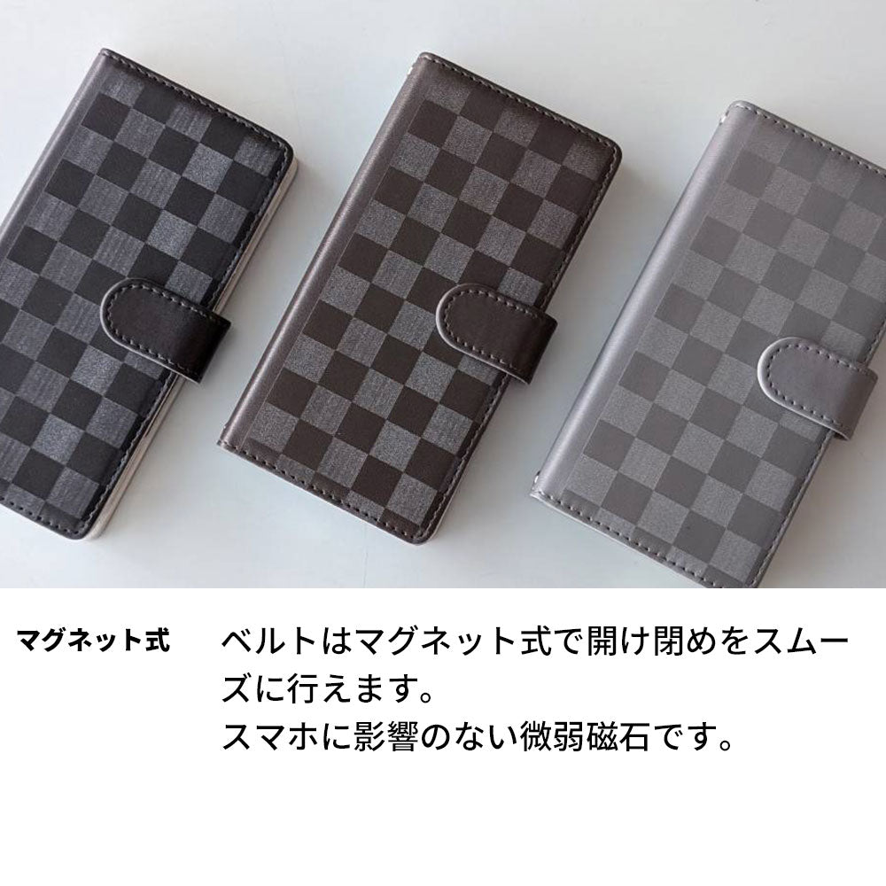 AQUOS sense5G SH-53A docomo かくれ市松模様 手帳型ケース 耐衝撃