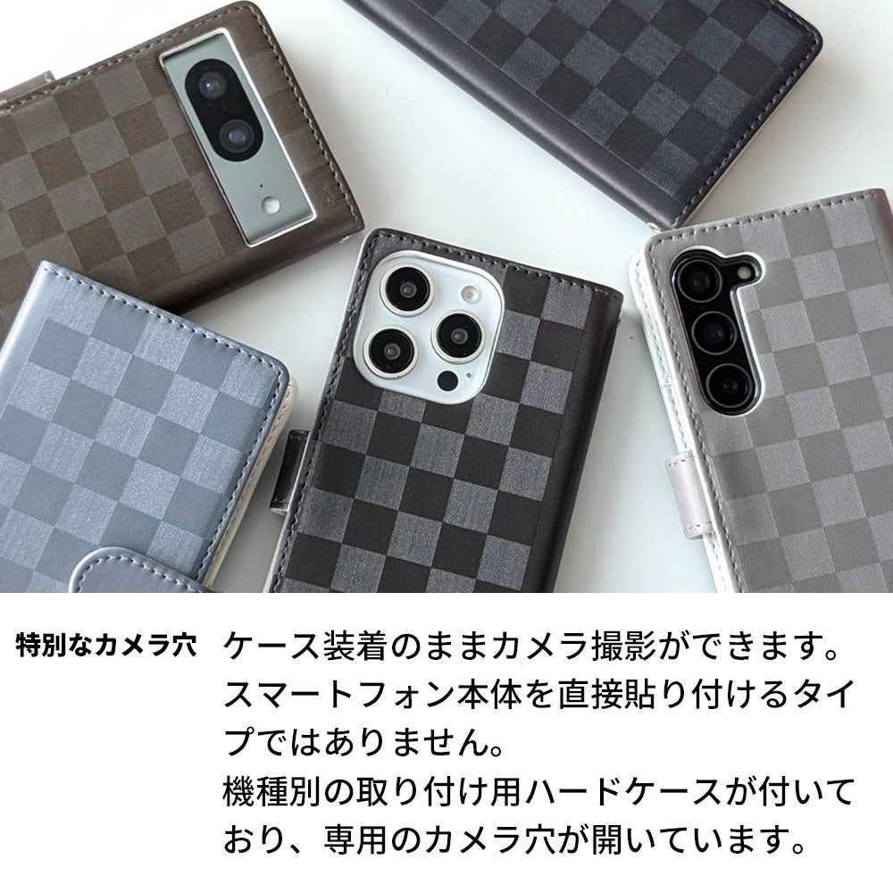 arrows We2 FCG02 au かくれ市松模様 手帳型ケース 耐衝撃