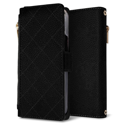 arrows 5G F-51A docomo キルティング コインケース付き スマホケース 手帳型 ミラー付き サイドマグネット